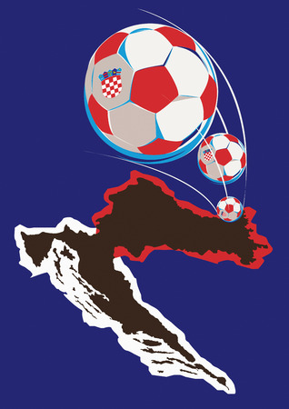 Geography of Croatia soccer teamのイラスト素材