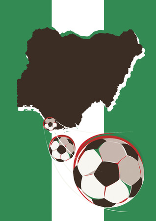 Geography of Nigeria soccer teamのイラスト素材