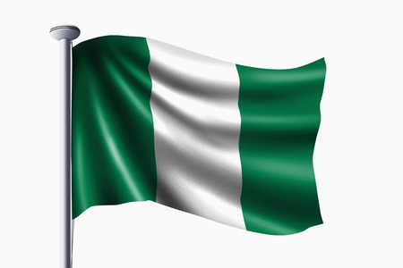 Nigeria flag wavingの写真素材