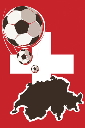 Geography of Switzerland soccer teamのイラスト素材