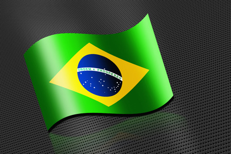 Brazil flag waving