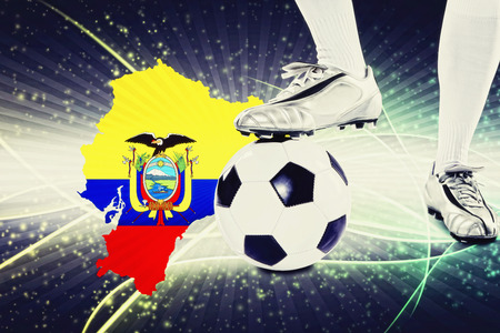 Ecuador soccer player ready for kick offの写真素材