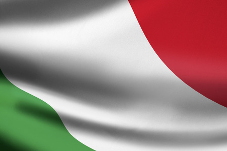 Italy flag wavingの写真素材
