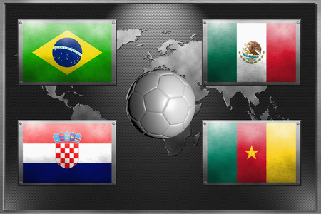 Soccer team for Group Aの写真素材