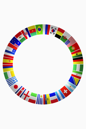 Flags for representing countriesの写真素材