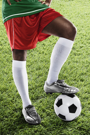 Mexico soccer player ready for kick offの写真素材