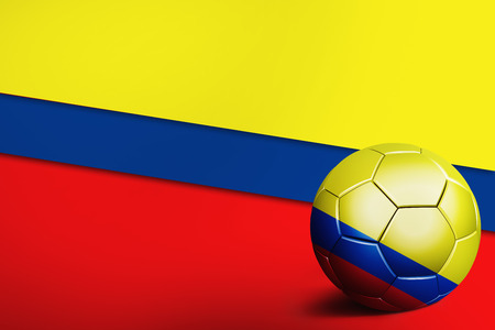 Ecuador flag with soccer ballの写真素材