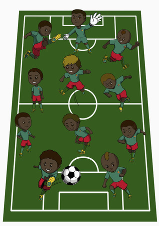 Cameroon team formationの写真素材