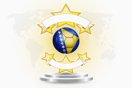 Bosnia and Herzegovina soccer ball emblemの写真素材