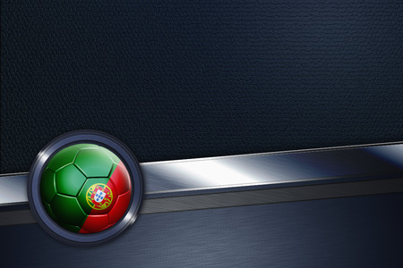 Sports interface with Portugal soccer ballの写真素材