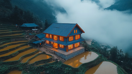 Rice terraces in Sapa, Lao Cai, Vietnamの素材