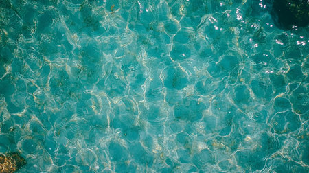 Blue sea water surface background. Top view of blue sea water textureの素材