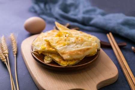 Chinese Henan Traditional Egg pancakeの写真素材
