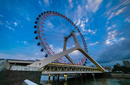 Tianjin Eye Ferris Wheelのeditorial素材