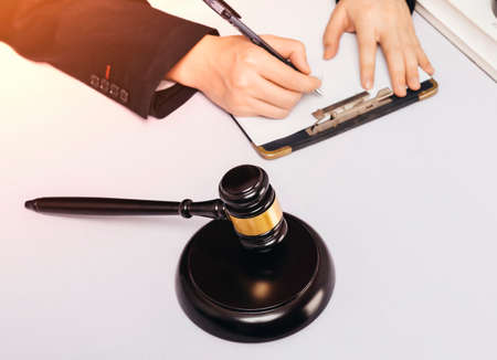 Business people discuss legal issues, legal advice