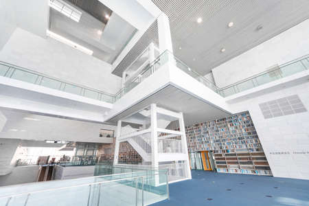 Interior Design of Tianjin Libraryの写真素材