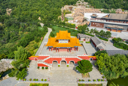 Scenery of Panshan Scenic Area in Jixian County, Tianjin, Chinaのeditorial素材