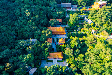 Scenery of Panshan Scenic Area in Jixian County, Tianjin, Chinaのeditorial素材