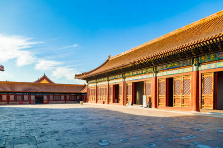 Autumn scenery of the Palace Museum, Beijing, Chinaのeditorial素材