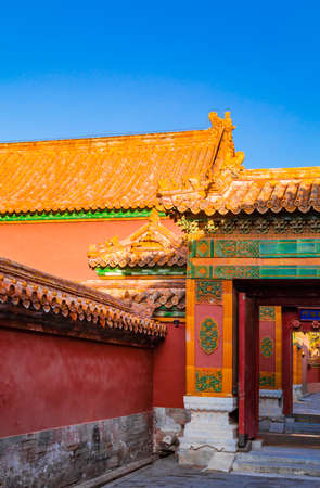 Autumn scenery of the Palace Museum, Beijing, Chinaのeditorial素材
