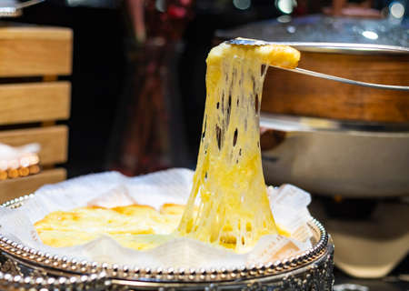 Gourmet pizza in the buffet restaurant
