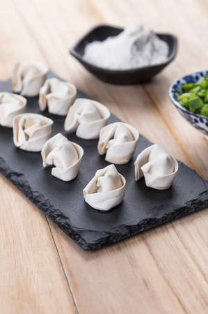 Chinese traditional snack gourmet wontonの写真素材