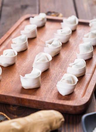 Chinese traditional snack gourmet wontonの写真素材