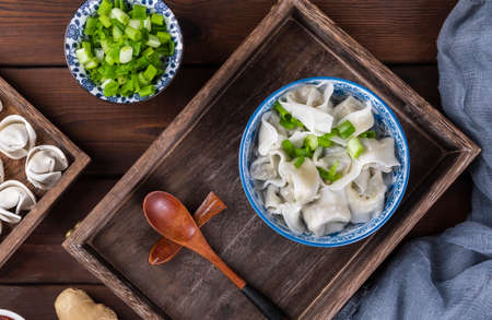 Chinese traditional snack gourmet wontonの写真素材