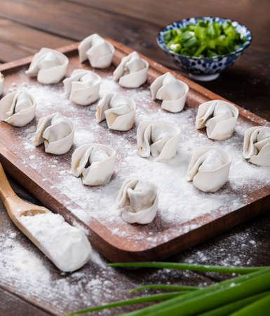 Chinese traditional snack gourmet wontonの写真素材