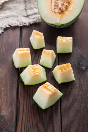 fresh fruit cantaloupeの写真素材