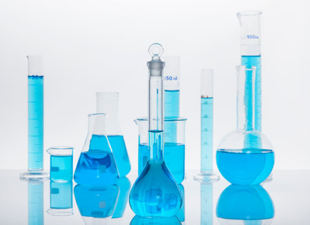 Biochemical glass instrument shotの写真素材