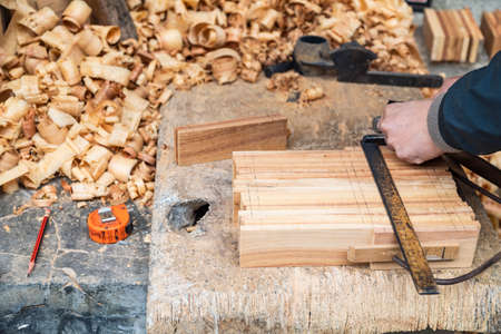 carpenter at workの写真素材