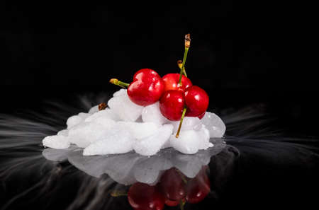 fruit on dry iceの写真素材