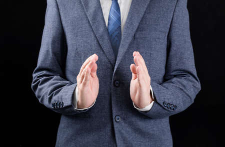 Various gestures of people in formal suits