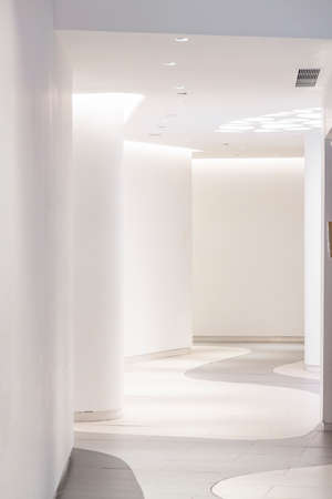 Empty bright mall interior
