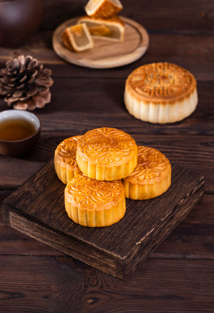 Moon cakes for Mid-Autumn Festival, Chinese mid-autumn festival foods