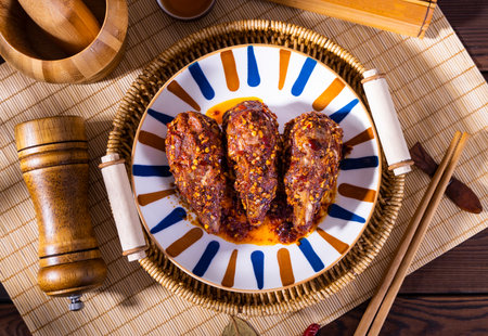 Korean food Braised pork spareribs, Korean traditional foodの写真素材