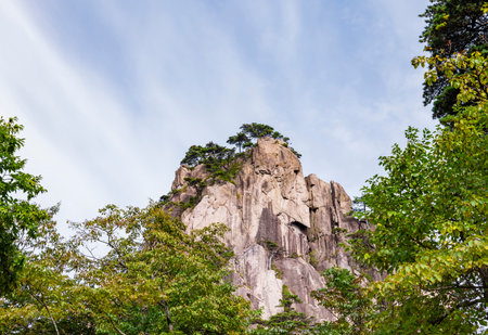 Rock formation in Huangshan National Park, Anhui Provinceの写真素材