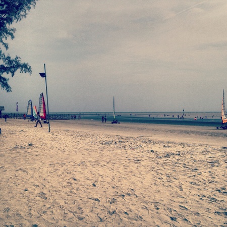 Beach cart sailing activitiesの素材