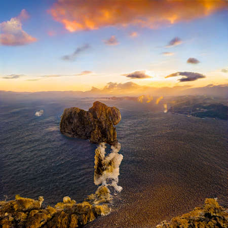 Scenic AI generated sea view