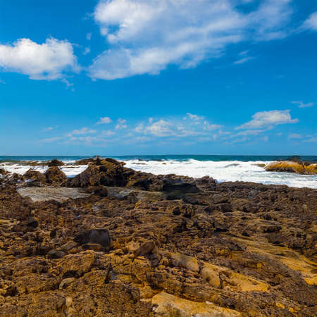 Scenic AI generated beach view