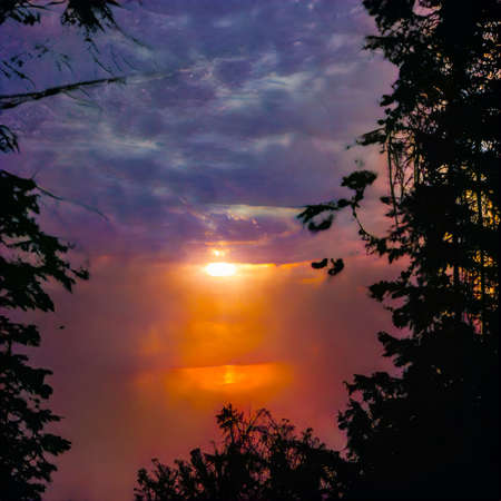 AI generated sunset view