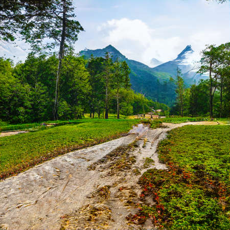 Scenic AI generated mountainous view