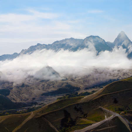 Scenic AI generated mountainous view