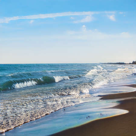 Scenic AI generated beach