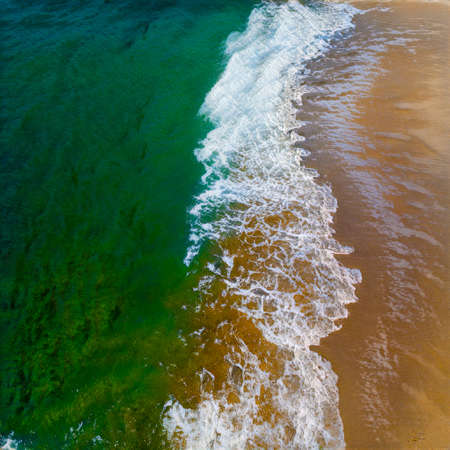 AI generated high angle beach view
