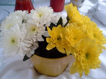 Yellow and white flowersの素材