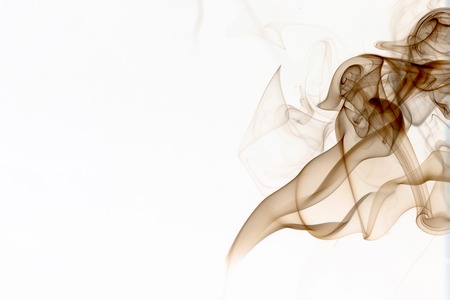 Beautiful abstract smoke on white backgroundの写真素材
