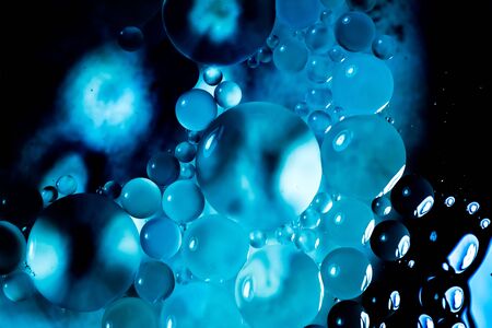 Creative abstract background from circles of different sizes with backlight and soft gradient.の写真素材