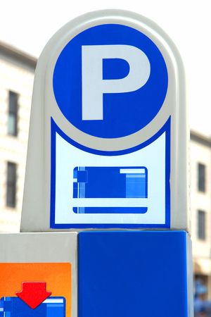 Parking meter on the streetの写真素材